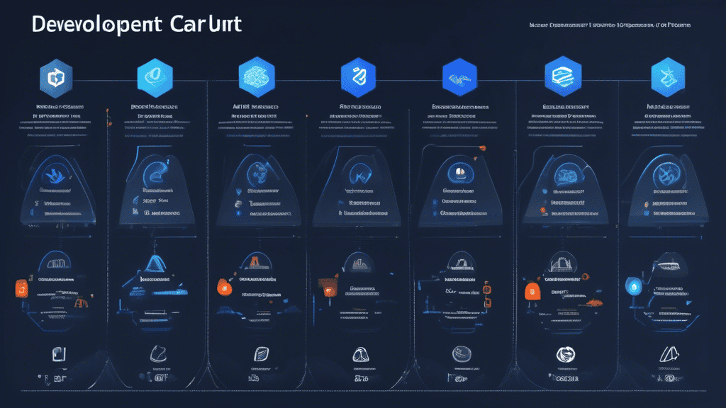 Create an image that showcases a visually appealing comparison chart of leading AI development platforms such as TensorFlow, PyTorch, and Microsoft Azure AI. The chart should highlight features, pricing, and user interface design, with distinct visual elements for each platform. In the background, include icons or representations of various use cases like machine learning, neural networks, and data analysis. Use a modern, tech-inspired color palette to convey innovation and advancement in AI technology.