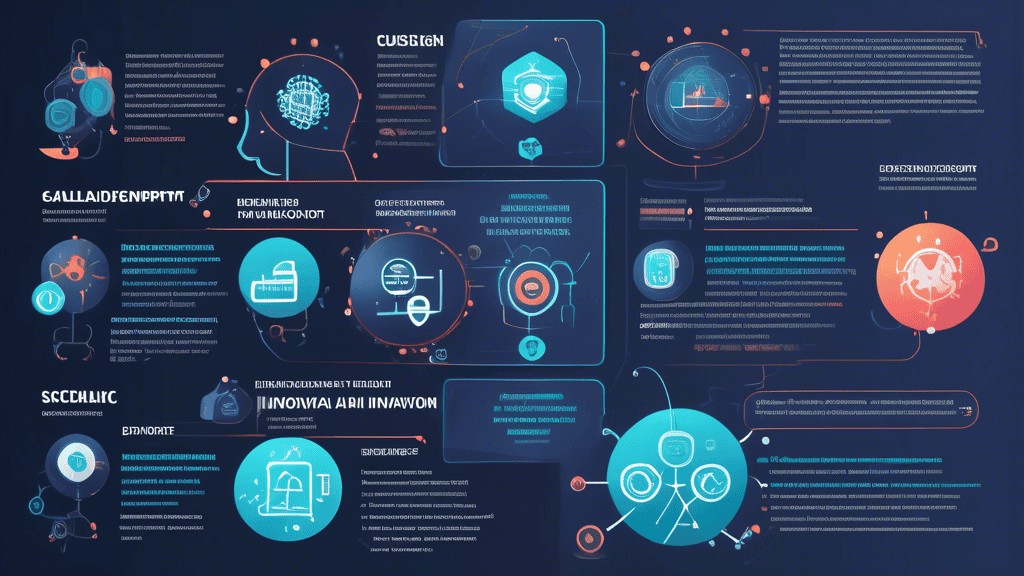 An insightful infographic showcasing key factors to evaluate when choosing an AI development platform for innovation. Include elements like scalability, integration capabilities, community support, and future trends in a visually appealing manner. Utilize modern design elements with a technology-focused aesthetic, featuring icons and illustrations that symbolize AI, development tools, and supportive communities. The background should include abstract representations of network connections and digital innovation.