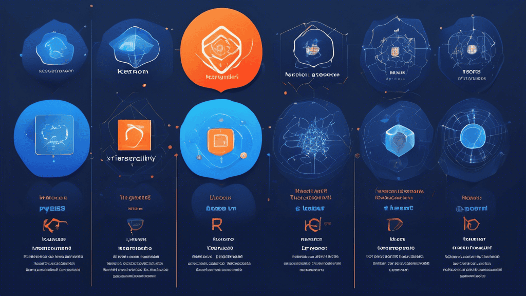 An infographic comparison of the top neural network toolkits of 2023, featuring logos and key features of TensorFlow, PyTorch, and Keras. Include visually appealing elements like charts showcasing ease of use, scalability, and community support, along with icons representing different use cases. The background should be modern and tech-themed, with a color palette of blues and greens to evoke a sense of innovation in AI technology.