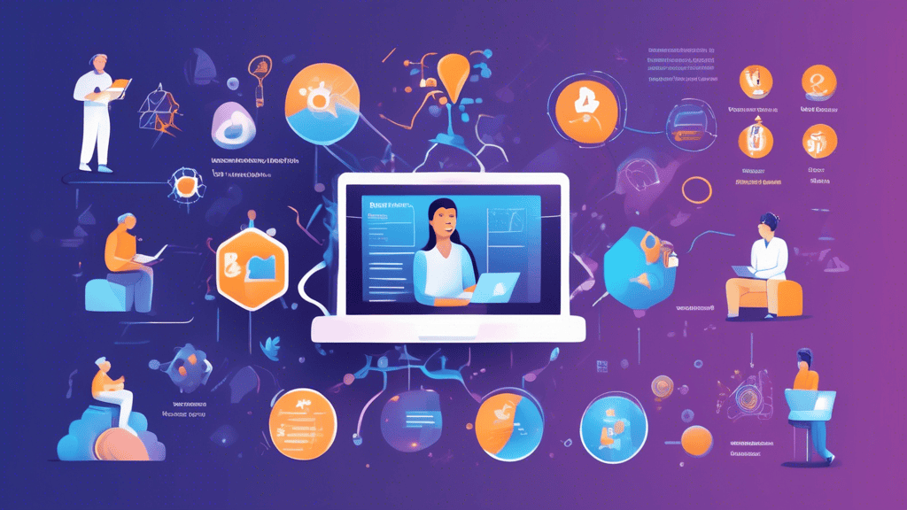 Create an informative and visually engaging illustration that represents the process of choosing the right neural network toolkit for AI projects. Include elements like a checklist highlighting key factors such as project requirements, team expertise, and performance. Incorporate visuals of several popular neural network toolkits like TensorFlow, PyTorch, and Keras. Show a person or team evaluating options, surrounded by icons denoting features like scalability and community support, alongside a futuristic backdrop hinting at the evolution of AI technology. The overall tone should be professional, modern, and tech-oriented.