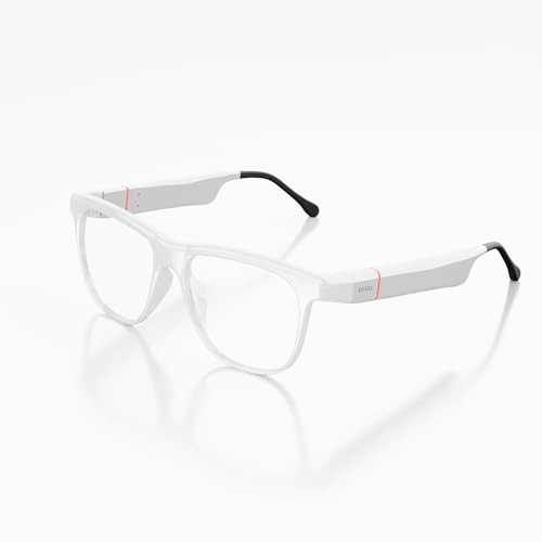 SOLOS Smart Glasses AirGo™ 3 Xeon 5S | Shiny White | Photochromic Lenses | Powered by ChatGPT | Stereo Speakers | Bluetooth | USB C Charging | Compatible with iOS and Android