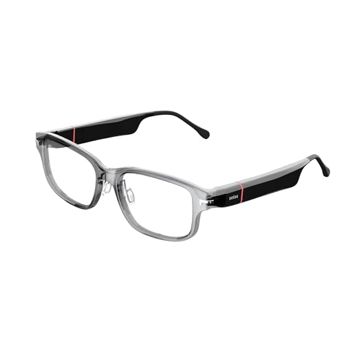 SOLOS Smart Glasses AirGo™ 3 Argon 7 | Crystal Gray | Powered by ChatGPT | Stereo Speakers | Blue Light Blocking | Bluetooth | USB C Charging | Compatible with iOS and Android