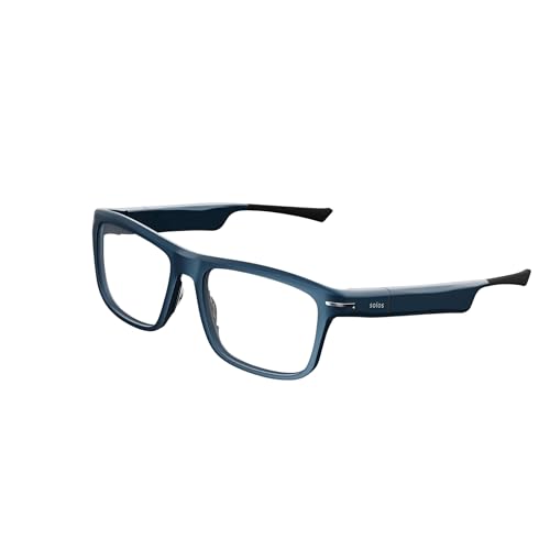 SOLOS Smart Glasses AirGo™ 3 Argon X | Metallic Blue | Powered by ChatGPT | Stereo Speakers | Blue Light Blocking | Bluetooth | USB C Charging | Compatible with iOS and Android