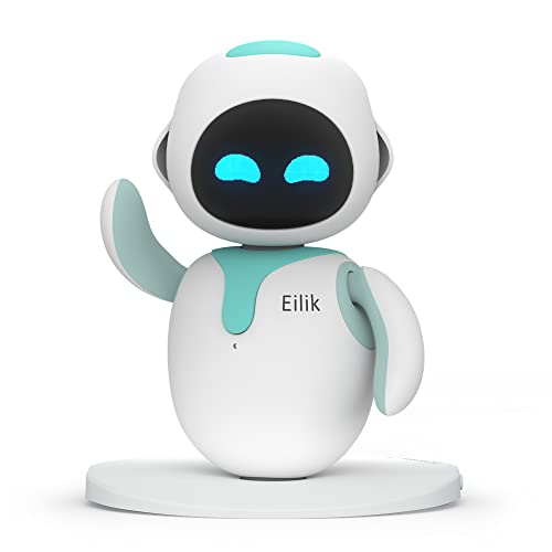 Eilik - Cute Robot Pets Toys with Abundant Emotions, Animations & Mini-Games, Your Perfect Desk Touch Interactive Companion, Holidays & Birthdays Gifts for Girls & Boys.