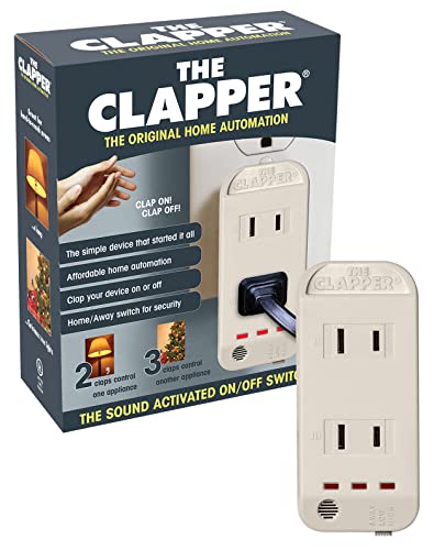 The Clapper, The Original Home Automation Sound Activated Device, On/Off Light Switch, Clap Detection - Kitchen Bedroom TV Appliances - 120v Wall Plug Smart Home Technology, As Seen On TV Home Gift