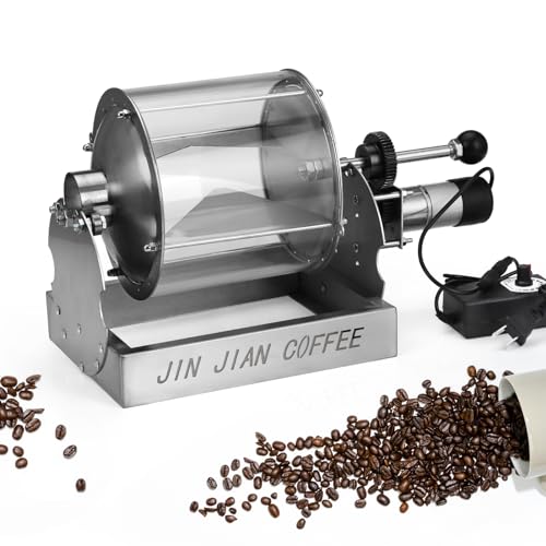 Electric Coffee Roaster Commercial Coffee Roaster Drum Type Coffee Roaster for Home and Commercial Use 3L