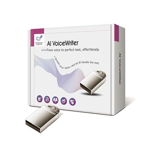 AI VoiceWriter — Speech-to-Text Transcription Solution for Win/Mac, Plug-and-Play USB, AI Proofreading and Rewriting, AI Assistive Creation, Voice Typing to Applications, AI Assistive Translation