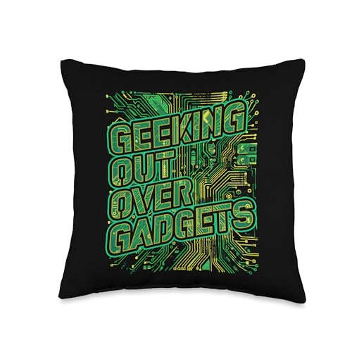 Geeking Out Over Gadgets Throw Pillow