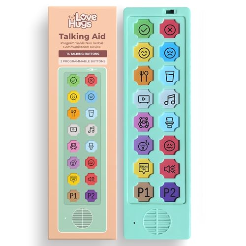 AAC Device for Autism & Speech Therapy. Non Verbal Communication Tools for Kids & Adults. Programmable AAC Communication Device. Alternative to Autism Communication Cards & PECS Cards for Autism