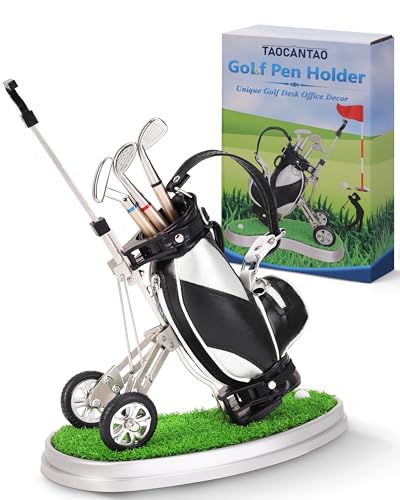 Golf Gifts for Men Pen Holder for Desk Accessories for Men Funny Golf Gifts for Golfers Bosses Male Coworkers Christmas Golf Stocking Stuffers for Men Dad Cool Desk Gadgets Office Decor for Men Him