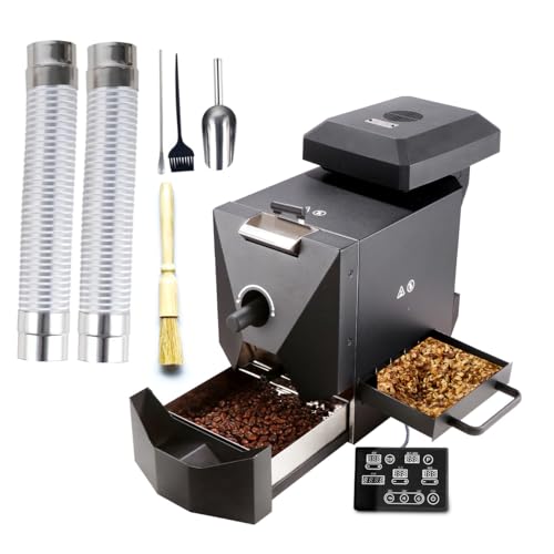 Electric Home Coffee Roaster Roasting Machine Nuts Barista Home 500g Electric Coffee Bean Roaster Machine Grain Dry 110V for home use with smoke filter and chaff collector