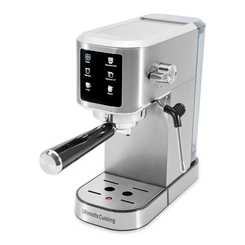 Espresso Machine 20 Bar, Touch Screen Espresso Maker with Steam Milk Frother, Espresso Coffee Machine for Cold Brew Long Coffee, Cappuccino Latte Machine with Removable Water Tank