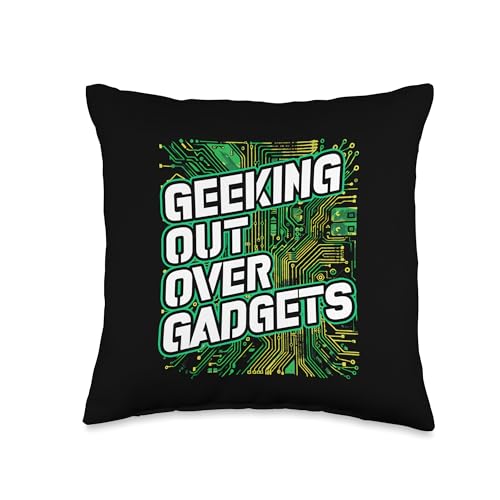 Geeking Out Over Gadgets Throw Pillow