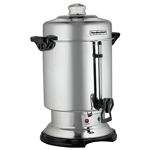 Hamilton Beach Commercial Coffee Urn & Hot Beverage Dispenser, 60 Cup Capacity, Polished Stainless Steel (D50065)