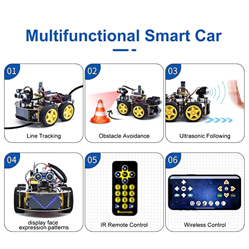 Unleashing Creativity: The KEYESTUDIO Smart Car Robot - A Must-Have for Aspiring Coders and Innovators!