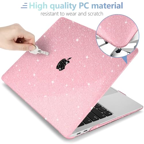 Shimmer and Style: The Ultimate Glitter Pink Case for Your MacBook Air