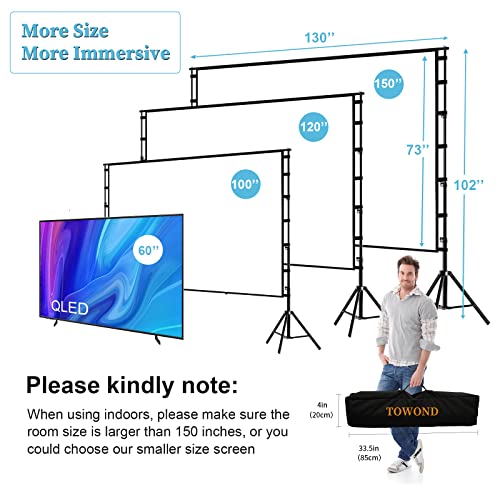 Elevate Your Movie Nights: A Review of the Towond 150-Inch Portable Projection Screen