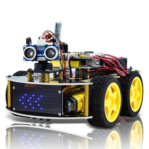 Unleashing Creativity: The KEYESTUDIO Smart Car Robot - A Must-Have for Aspiring Coders and Innovators!