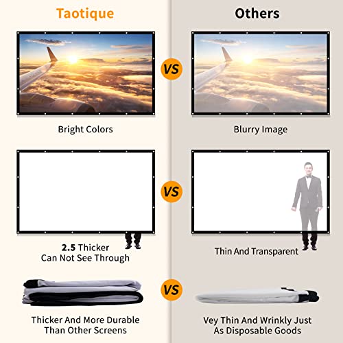 Ultimate Movie Nights: Discover the Magic of the Taotique 120-Inch Portable Projector Screen!