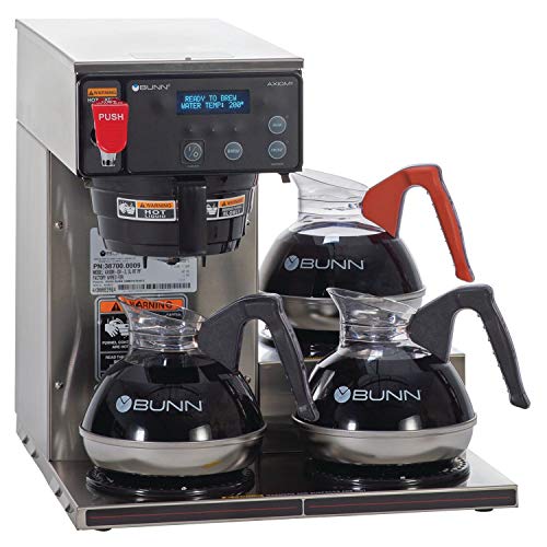 BUNN Axiom 15-3, Automatic Commercial 12-Cup Coffee Maker, 3 Lower Warmers, 38700.0002,Gray