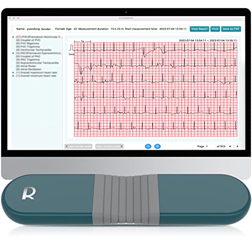 AI HR Monitor, 24 Hours Chest Lead Device with Free AI Analysis & PC Report, Chargeable Recorder, HHM1