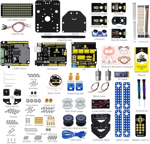 Unleash Your Inner Engineer: Exploring the Fun and Functionality of the KEYESTUDIO Mini Tank Robot V2!