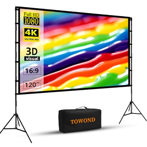 Transform Your Movie Nights: The Ultimate Review of the Towond 120 Inch Portable Projector Screen!