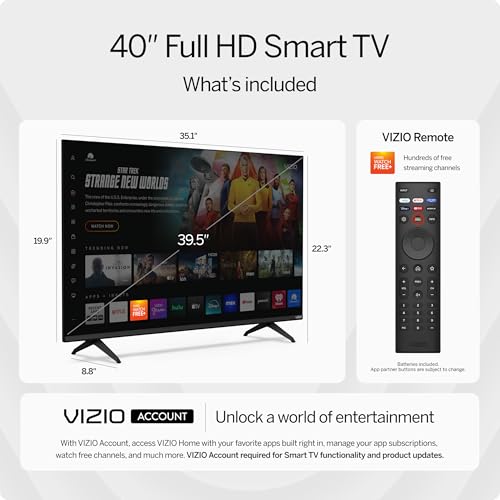 Revolutionize Your Viewing Experience: The VIZIO 40-inch Full HD Smart TV Unleashed!