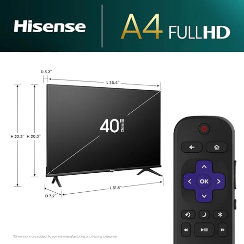 Experience Immersive Entertainment: Unveiling the Hisense 40-Inch Class A4 Series FHD Smart Roku TV