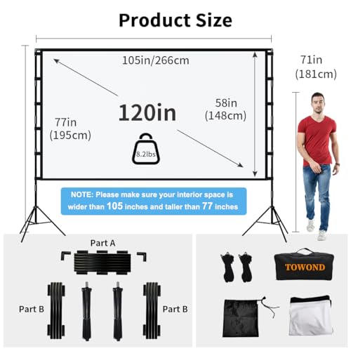 Transform Your Movie Nights: The Ultimate Review of the Towond 120 Inch Portable Projector Screen!