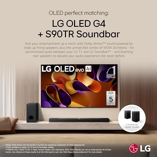 Experience Cinematic Brilliance: Unleashing the Power of the LG OLED evo G4 with Immersive Dolby Atmos Sound!