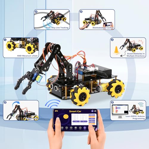 Unleash Creativity: Dive into STEM with the Smart Robot Arm Car Kit!